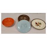 Orange Fiesta Bowl,  Covered Russell Wright Dish