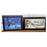 2 Cute Christmas prints of snowmen