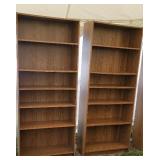 2x$ book shelves 72"x30"x12