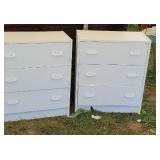 2x$ 3 drawer cabinet