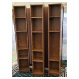 3x$ 3 open bookshelves