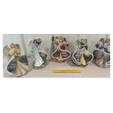 5 Light up Thomas Kinkaide winter angel figures