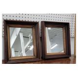 2x$ - walnut mirrors