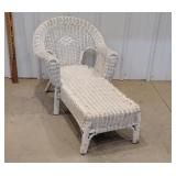 Childs wicker chaise lounge