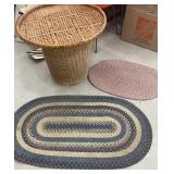 2 Baskets and 2 braided rugs. Rugs could use