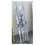 Cross county skis and poles