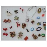 Group of mostly vintage plastic jewelry incl