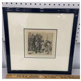 Framed Albrecht Durer print -  Five Lansquenets