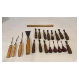 Box of wood working tools