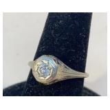 Rare 18k filigree diamond(?) ring - needs repair