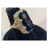 Beautiful 14k onyx filigree ring