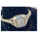 10k Art Deco engagement(?) ring