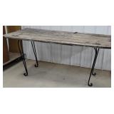 farmhouse Barn door table 67"x33"x30"h
