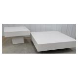 2x$ - 2 mid century cube coffee table & end stand