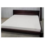 King size platform bed with memory foam mattress