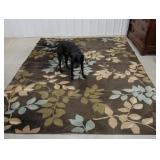 floral Rug 130"x96" - cleaner than appears