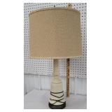 Lamp with tan shade
