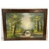 Artist signed painting on canvas approx  30"x40"