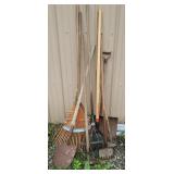 Rakes, and shovels