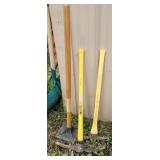 Fiberglass handle picks and tamp