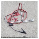 Jumper cables and tire iron