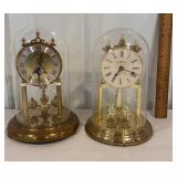 2 glass dome anniversary clocks