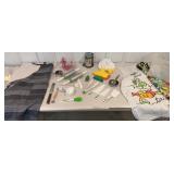 clean kitchen utensils, coffee grinder, apple