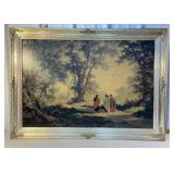 Framed print - Jesus and disciples approx 29"x38"