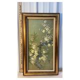 Framed oriental bird print