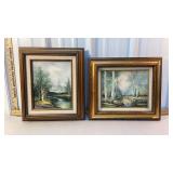 2x$ - 2 artist signed landscape paintings on