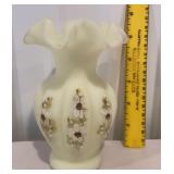 Artist signed Fenton vase