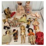 Box of mostly antique dolls