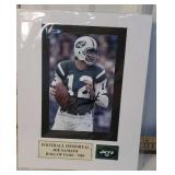 Signed photograph - Joe Namath with certificate