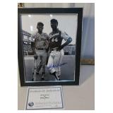 Signed photograph - Hank Aaron and Willie Mays