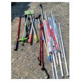 Gardening tools, ski poles, aluminum, etc