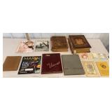 Box of yearbooks, bibles, magazines etc..