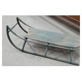 Early country sled - old green