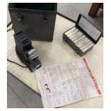 Vintage projector and first aid kit