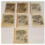 7 old Agricultural Almanacs