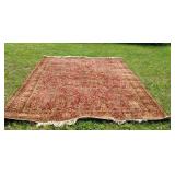 9x12 Oriental carpet some damage needs cleaning