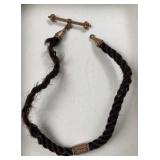 Unique Victorian human hair choker - tested 10k