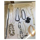 Bag of pretty black and white jewelry