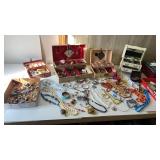 Large lot of jewelry and jewelry boxes