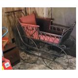 Very large Victorian baby stroller