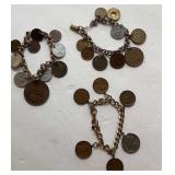3 coin bracelets