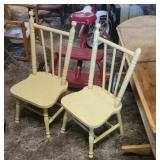 Pair of 1920s yellow child