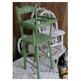 Green doll highchair