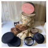 Nice collection of vintage hats and hat boxes -