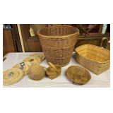 Basket of baskets and woven placemats