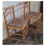 Pair kitchen counter chairs.